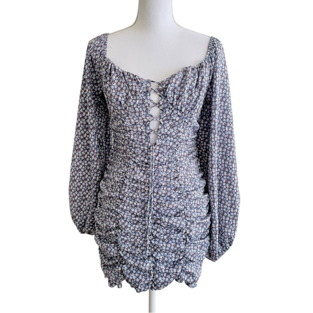 MABLE Mini Long Sleeve Floral Dress  Size M